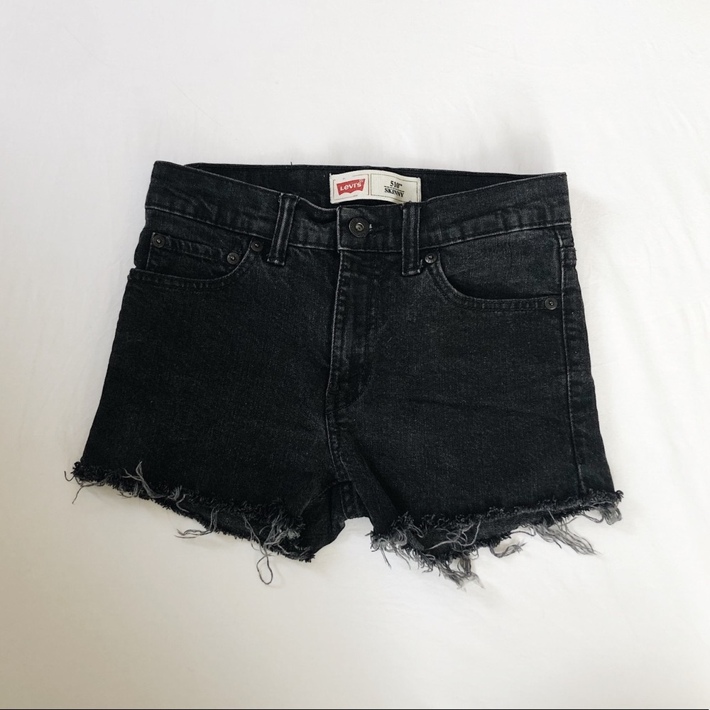 Levi 510 faded black shorts